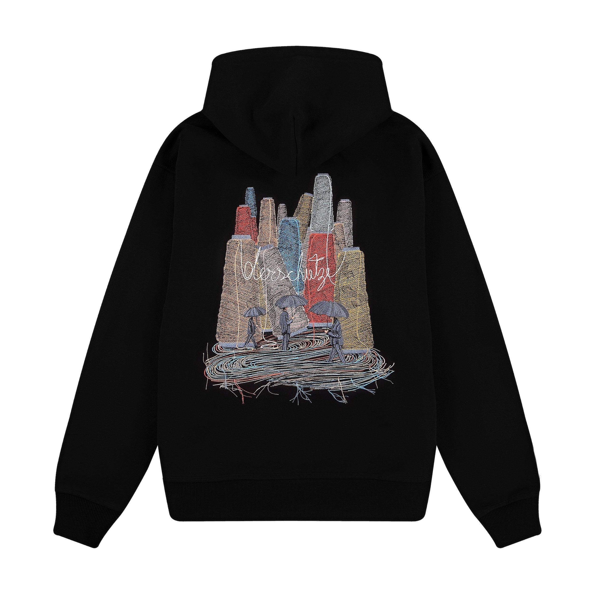 "embroidery" Hoodie black
