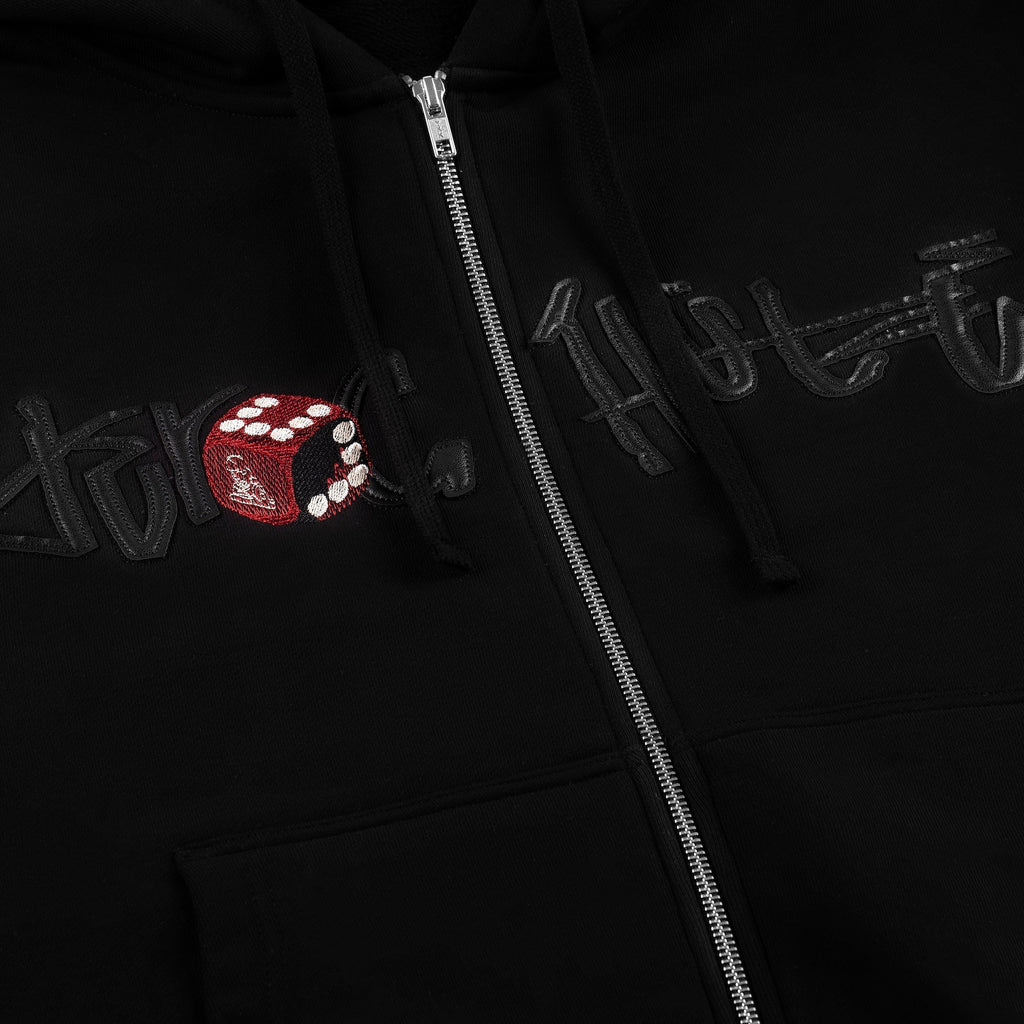 "dice" Zip Up black