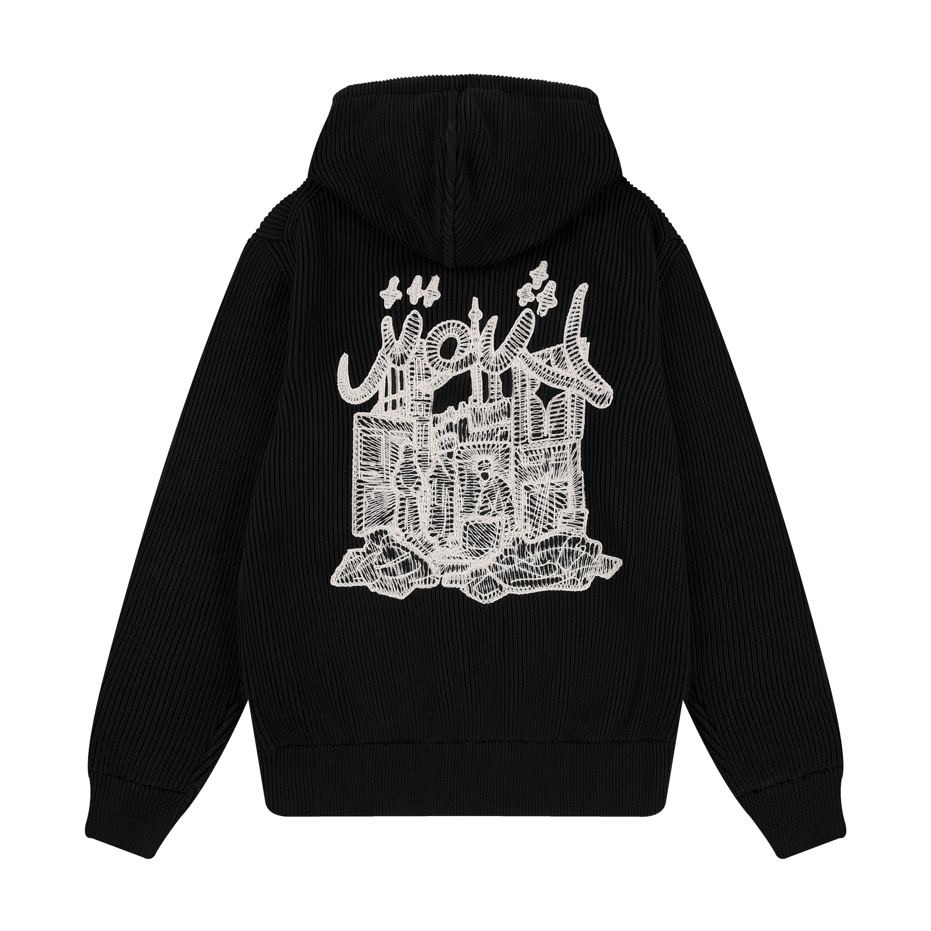 "yasmin v3" Zip Up knit black