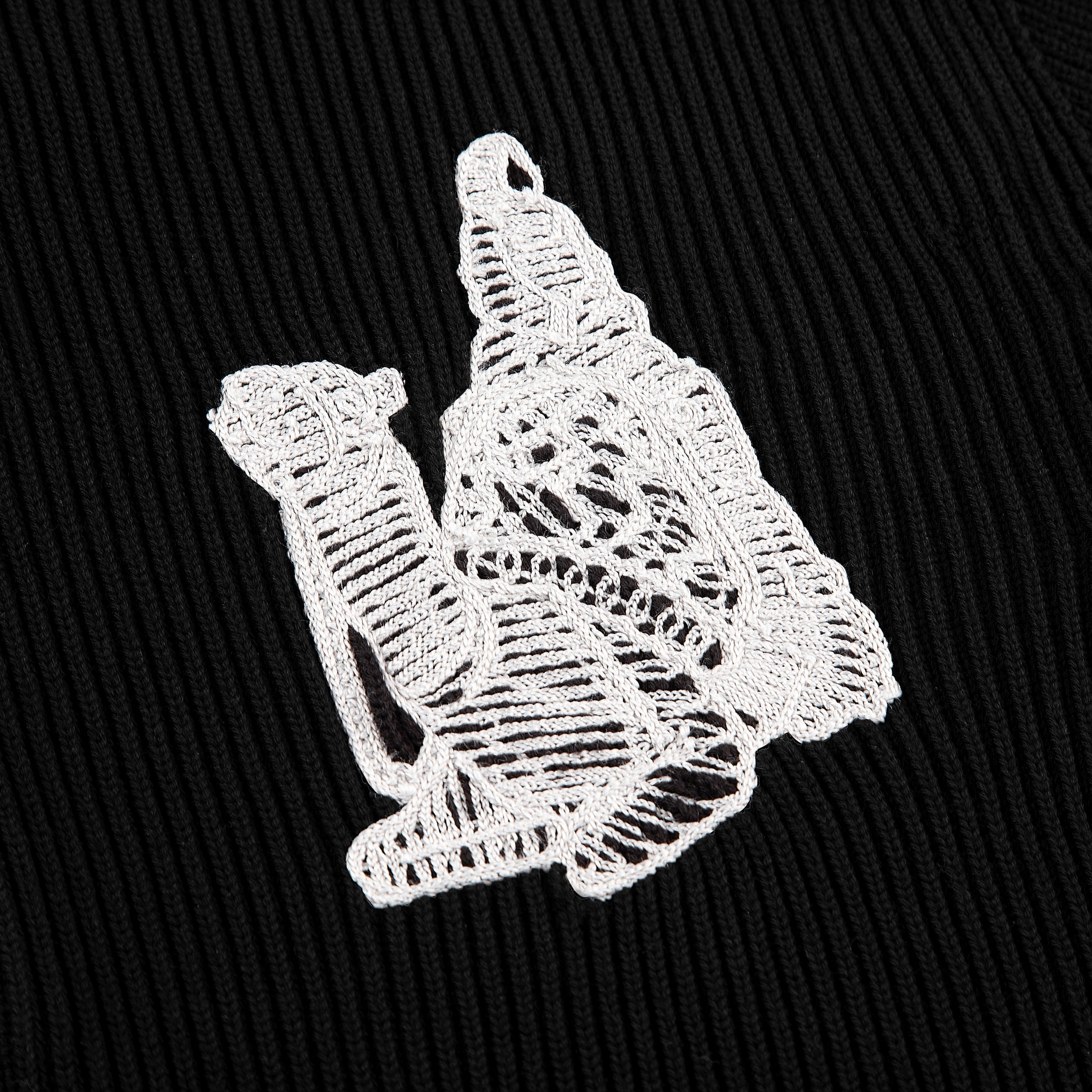 "yasmin v3" Zip Up knit black