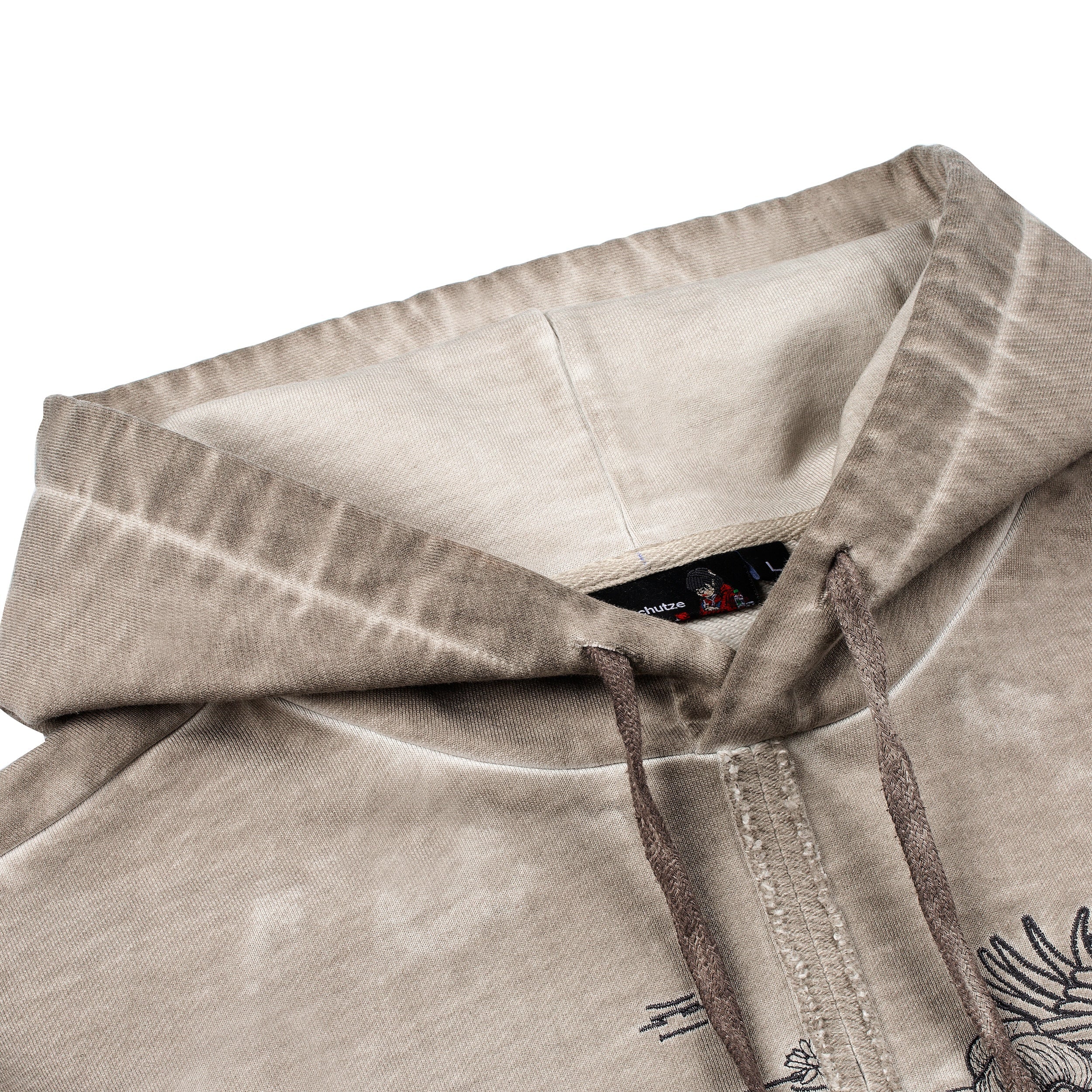 "sashiko v2" Hoodie light grey