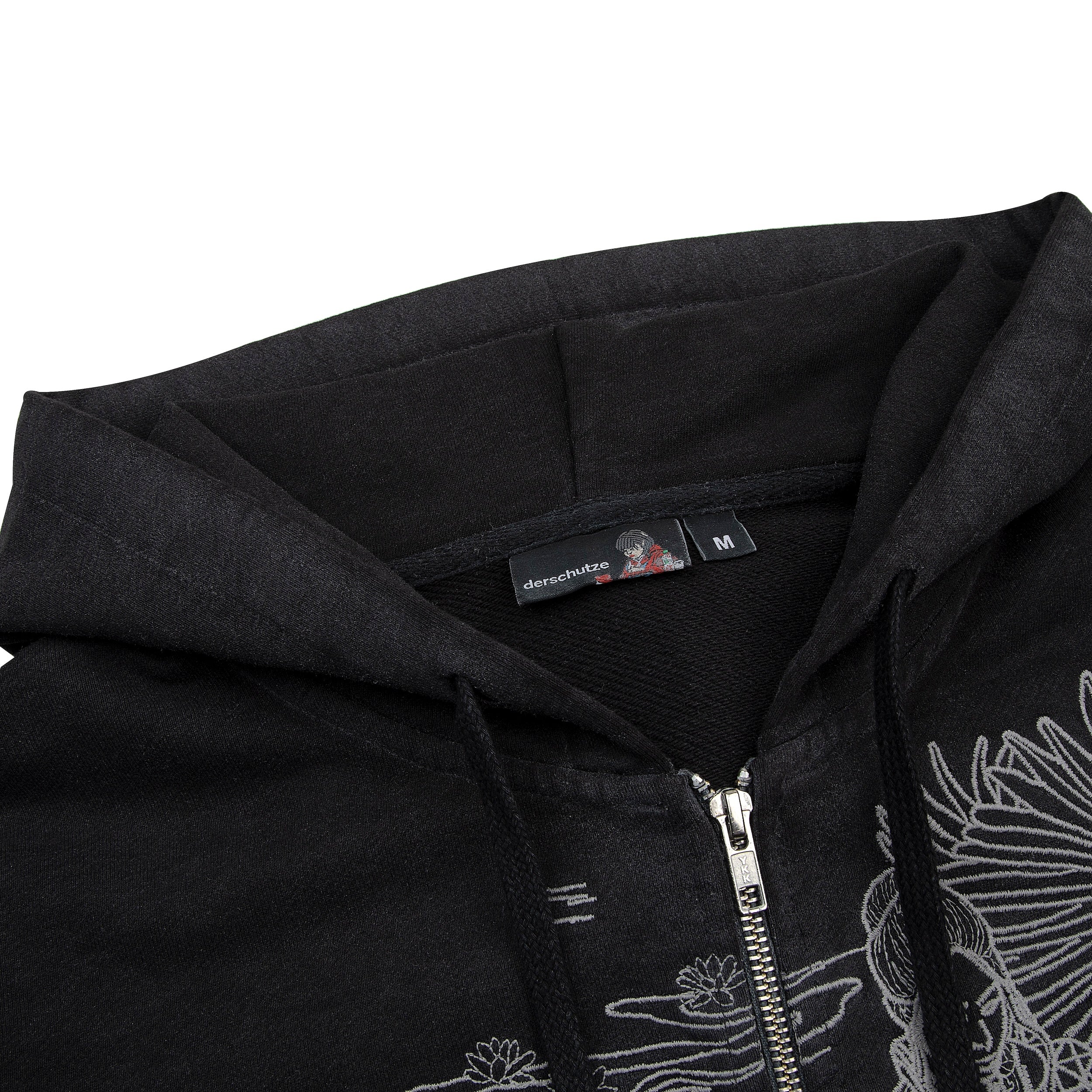 "sashiko" Zip Up black