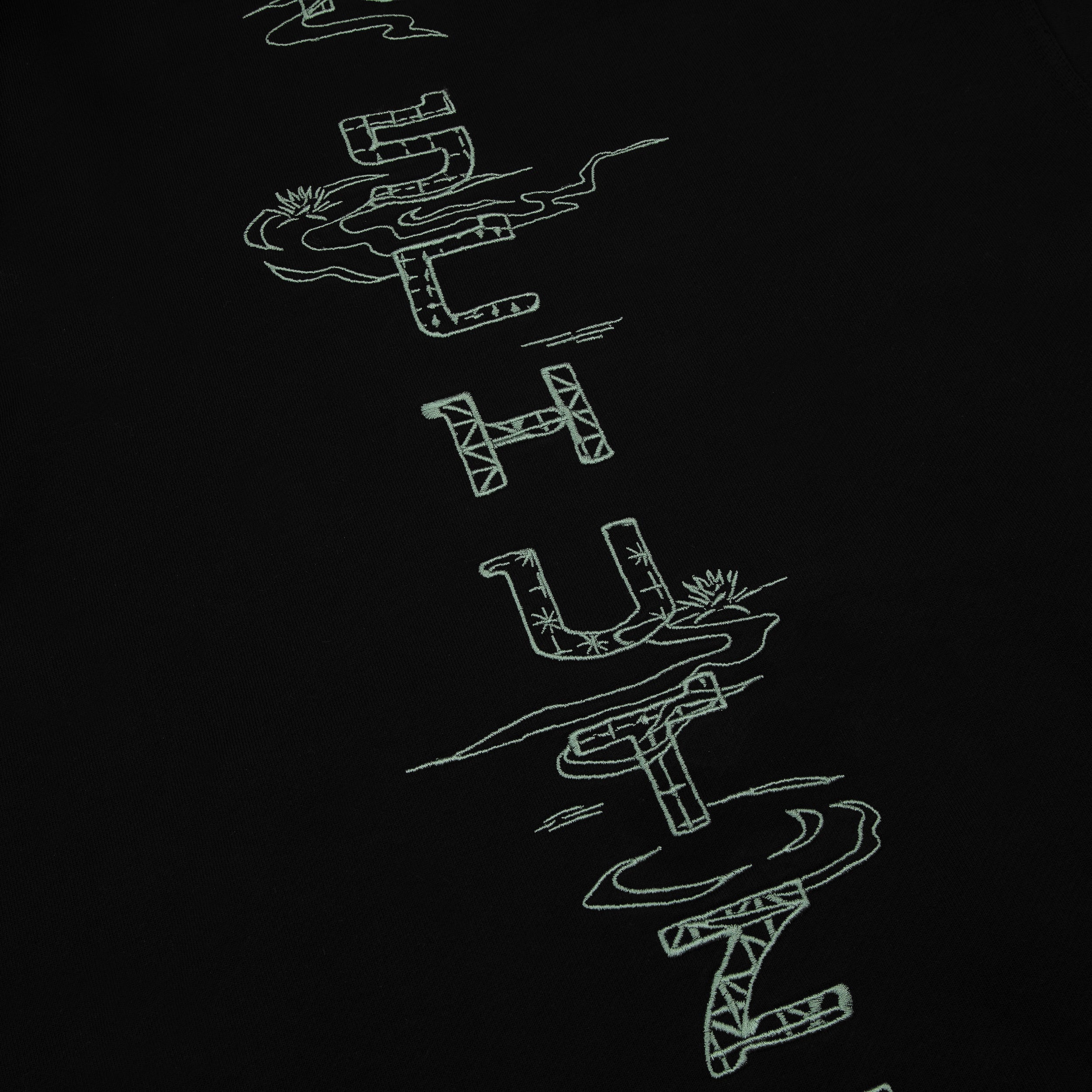 "sashiko" Hoodie black