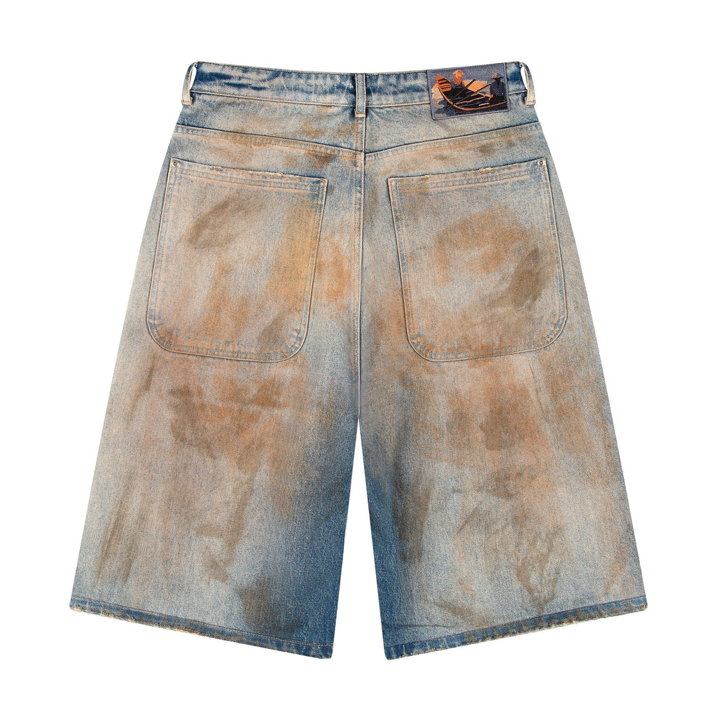 "lotus" Jorts mud wash