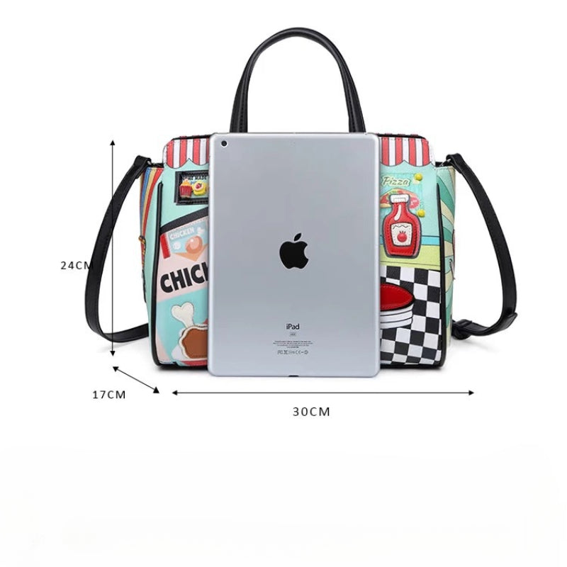 Chrome Heart Leather Bag Heavy Industry Handmade Embroidered Bag Shoulder Crossbody Bag