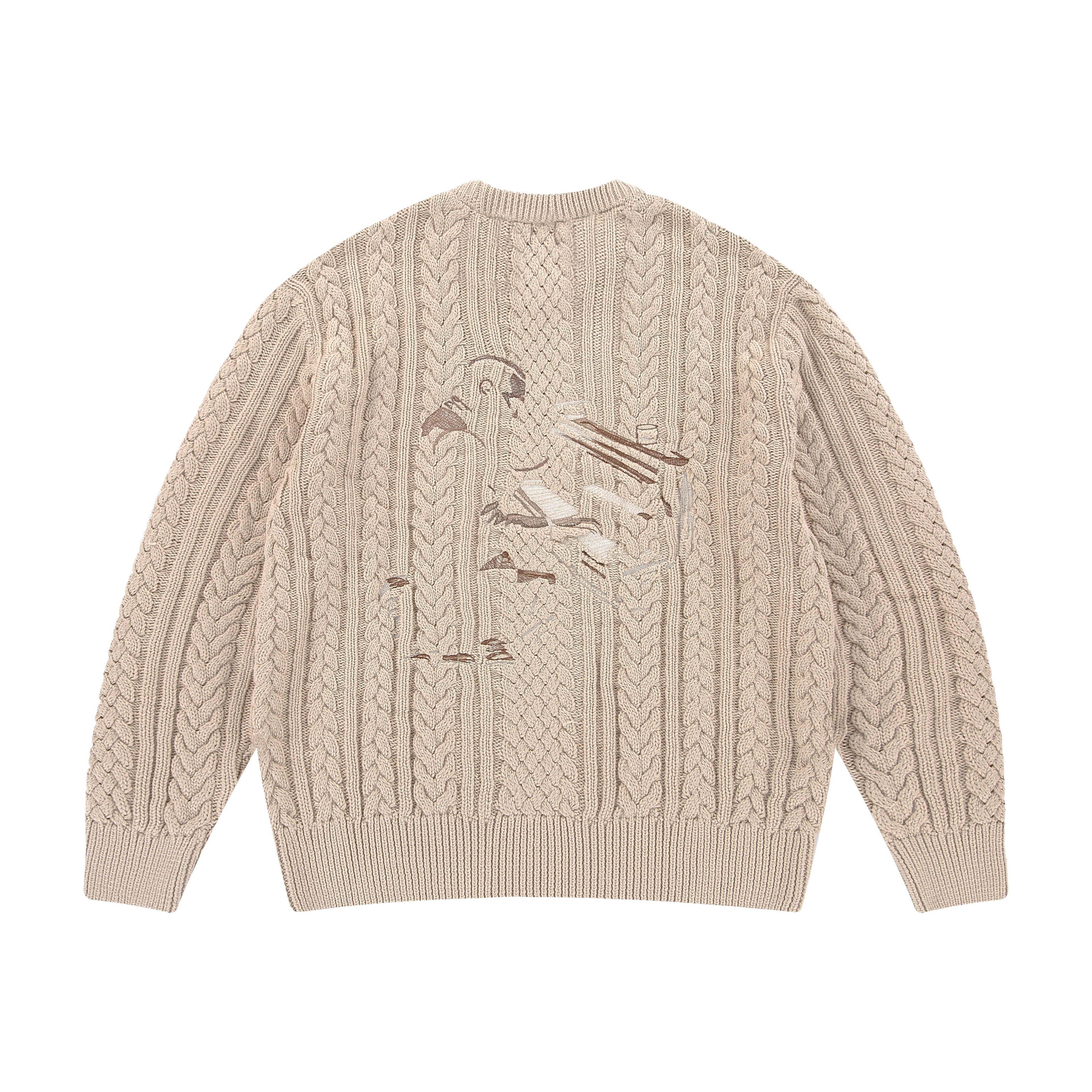 "Jazz" cable knit beige